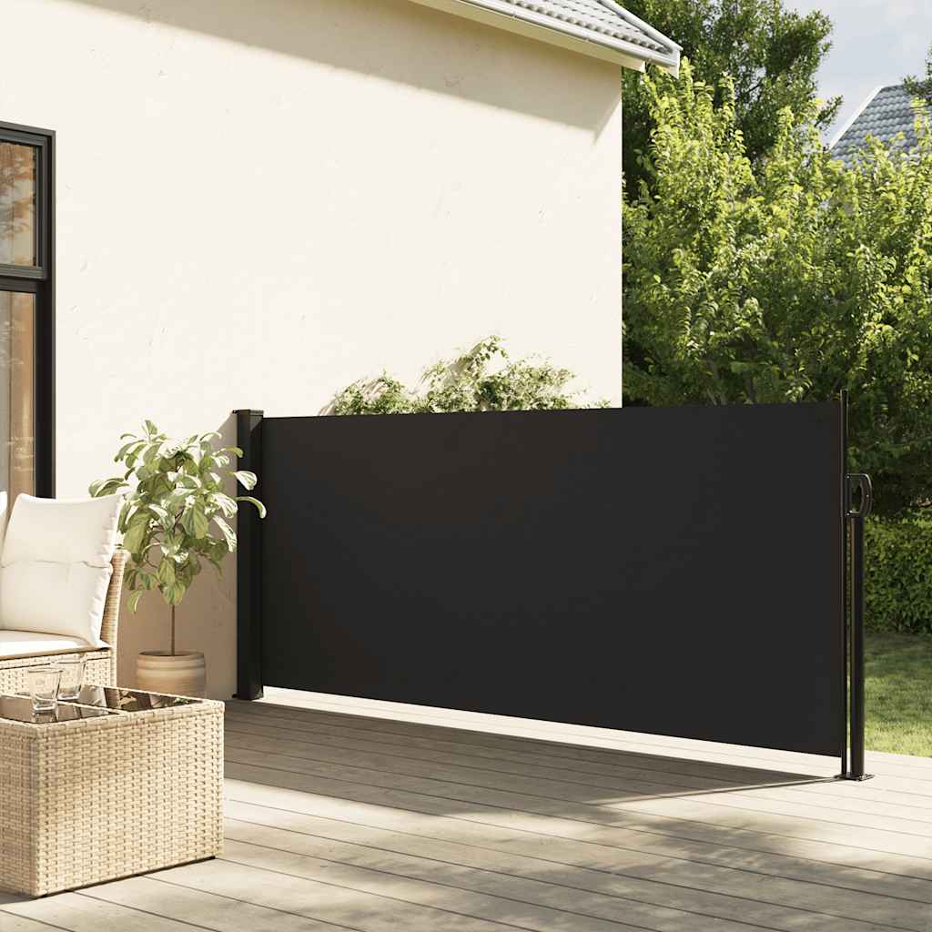 Windscherm uittrekbaar 100x500 cm zwart is nu te koop bij PeponiXL, paradijselijk wonen!