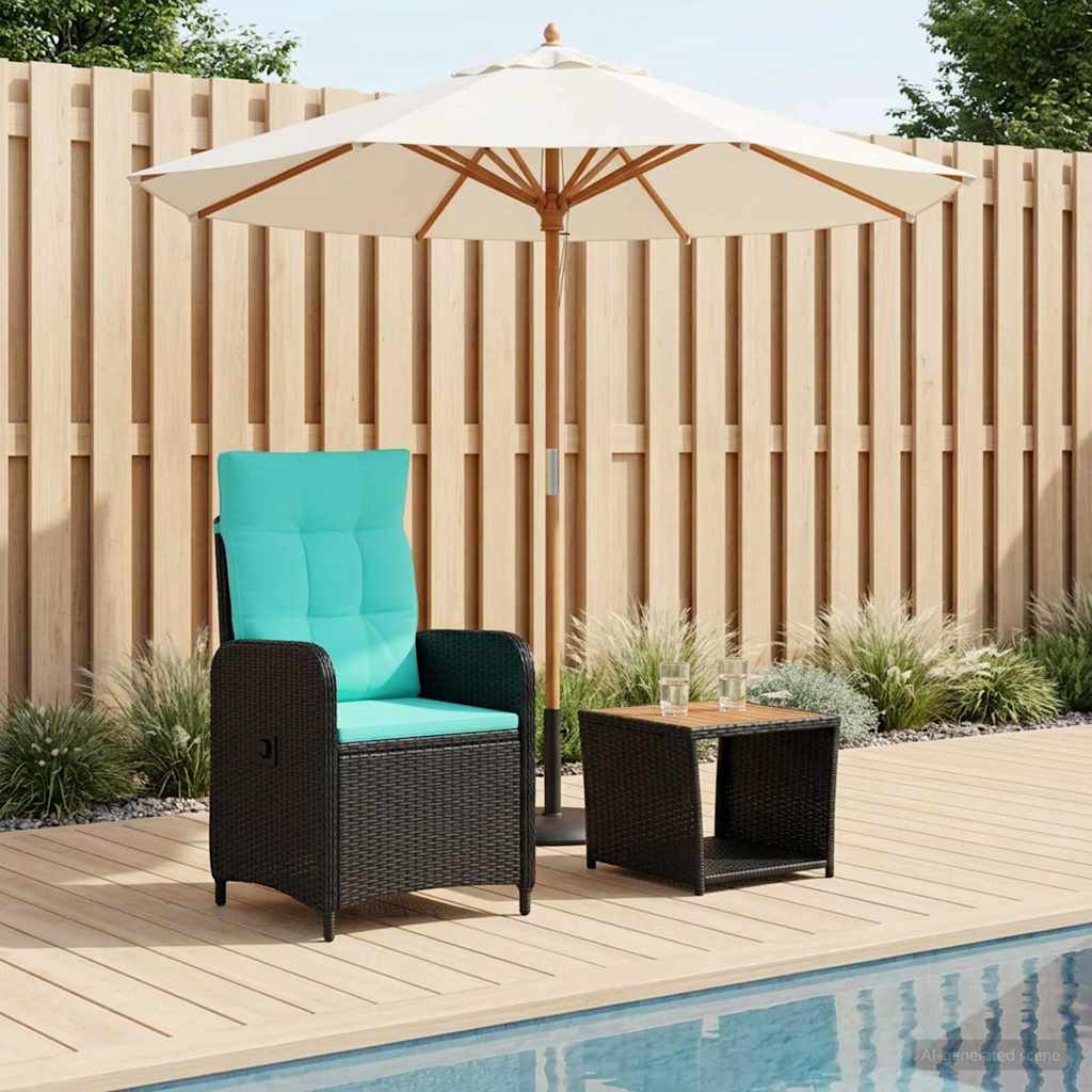 Tuin loungeset 2 st PE Rattan en Poeder-Coated Staal is nu te koop bij PeponiXL, paradijselijk wonen!