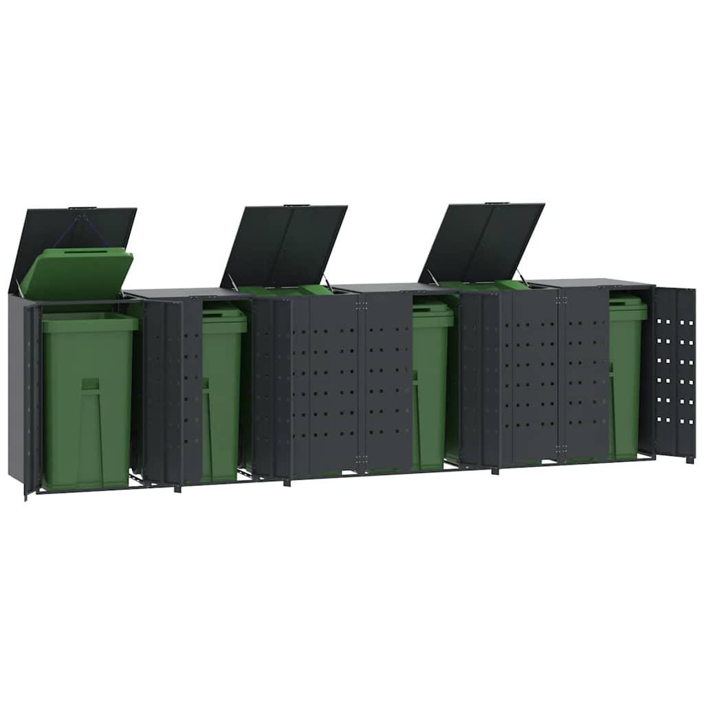 Containerberging 6 containers 414x79x117 cm staal antraciet is nu te koop bij PeponiXL, paradijselijk wonen!