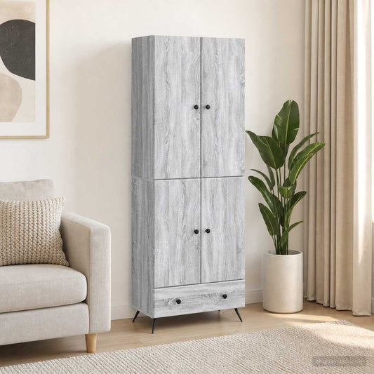 Kastenset 2 pcs Grijs Sonoma Bewerkt hout is nu te koop bij PeponiXL, paradijselijk wonen!