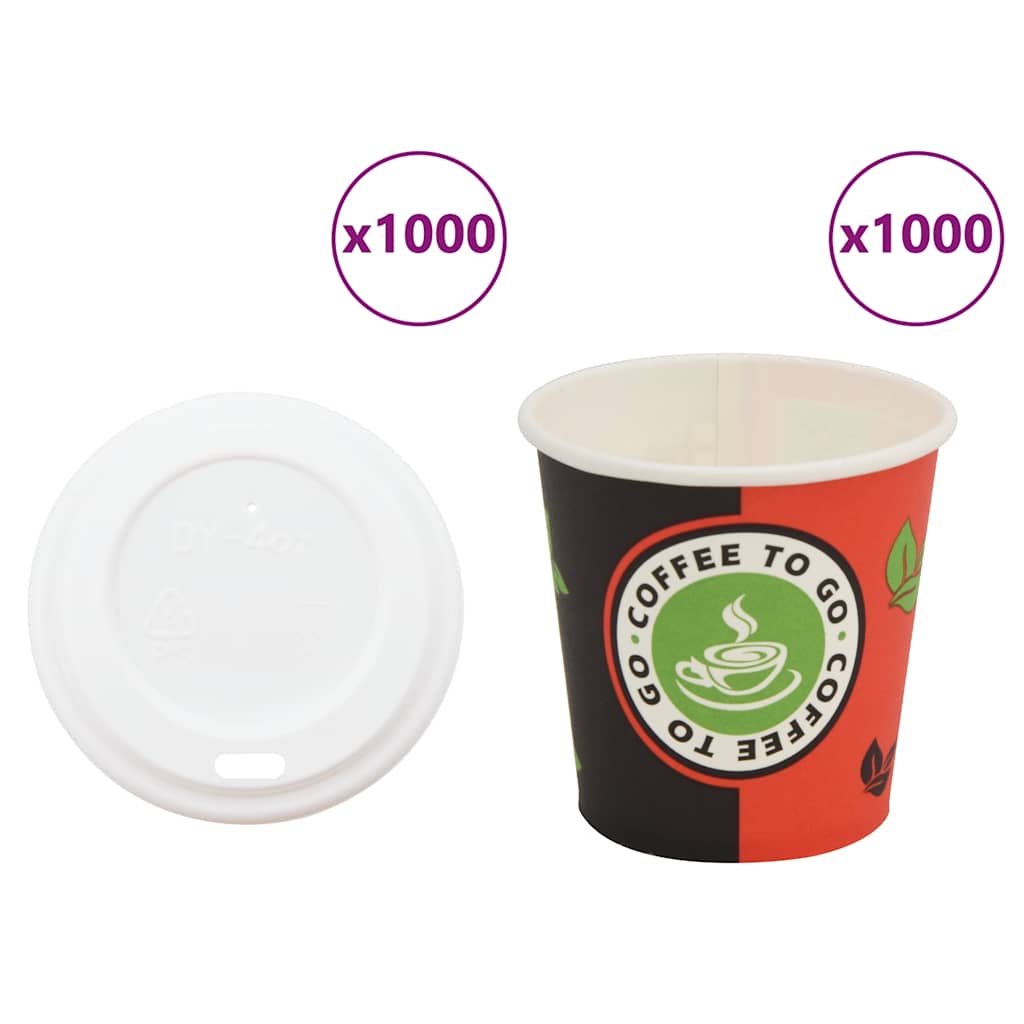 Papieren koffiekopjes met deksel 1000 st 4oz 120 ml is nu te koop bij PeponiXL, paradijselijk wonen!