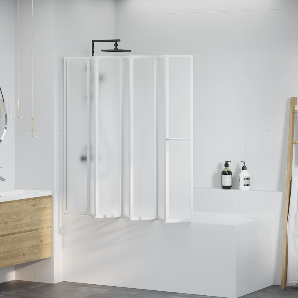 Douche en badscherm 140 x 168 cm 7 panelen met handdoekrek is nu te koop bij PeponiXL, paradijselijk wonen!