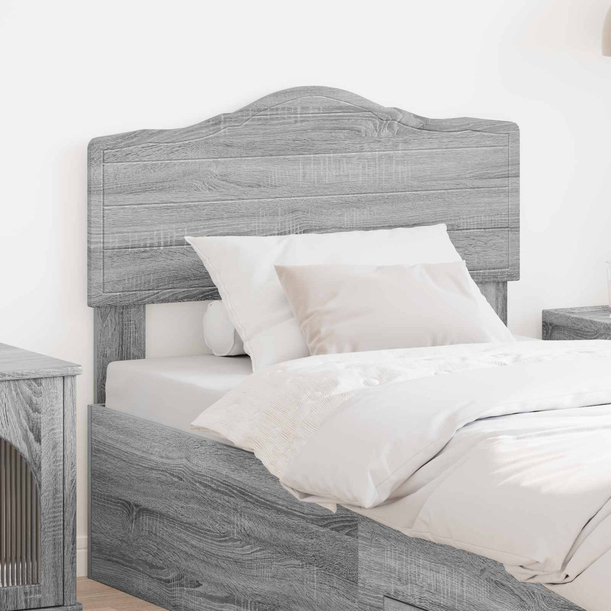 Hoofdbord Grijs Sonoma Bewerkt hout is nu te koop bij PeponiXL, paradijselijk wonen!
