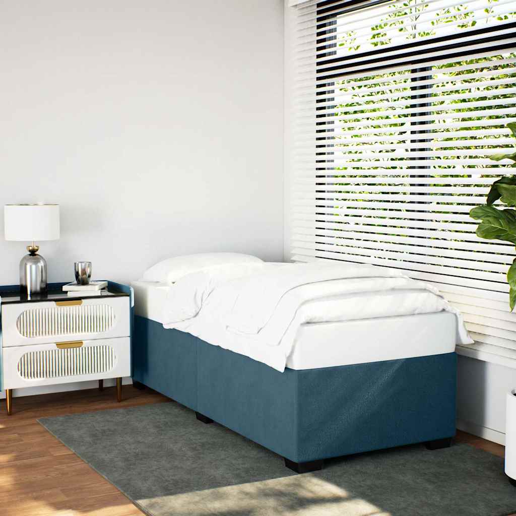 Bedframe fluweel blauw 80x200 cm is nu te koop bij PeponiXL, paradijselijk wonen!
