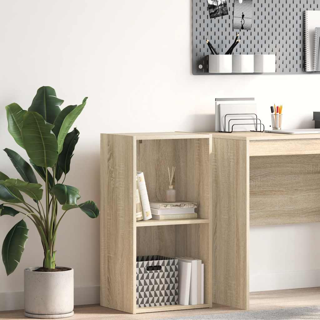 Boekenkast met 2 schappen 40x30x76,5 cm bewerkt hout sonoma eik is nu te koop bij PeponiXL, paradijselijk wonen!