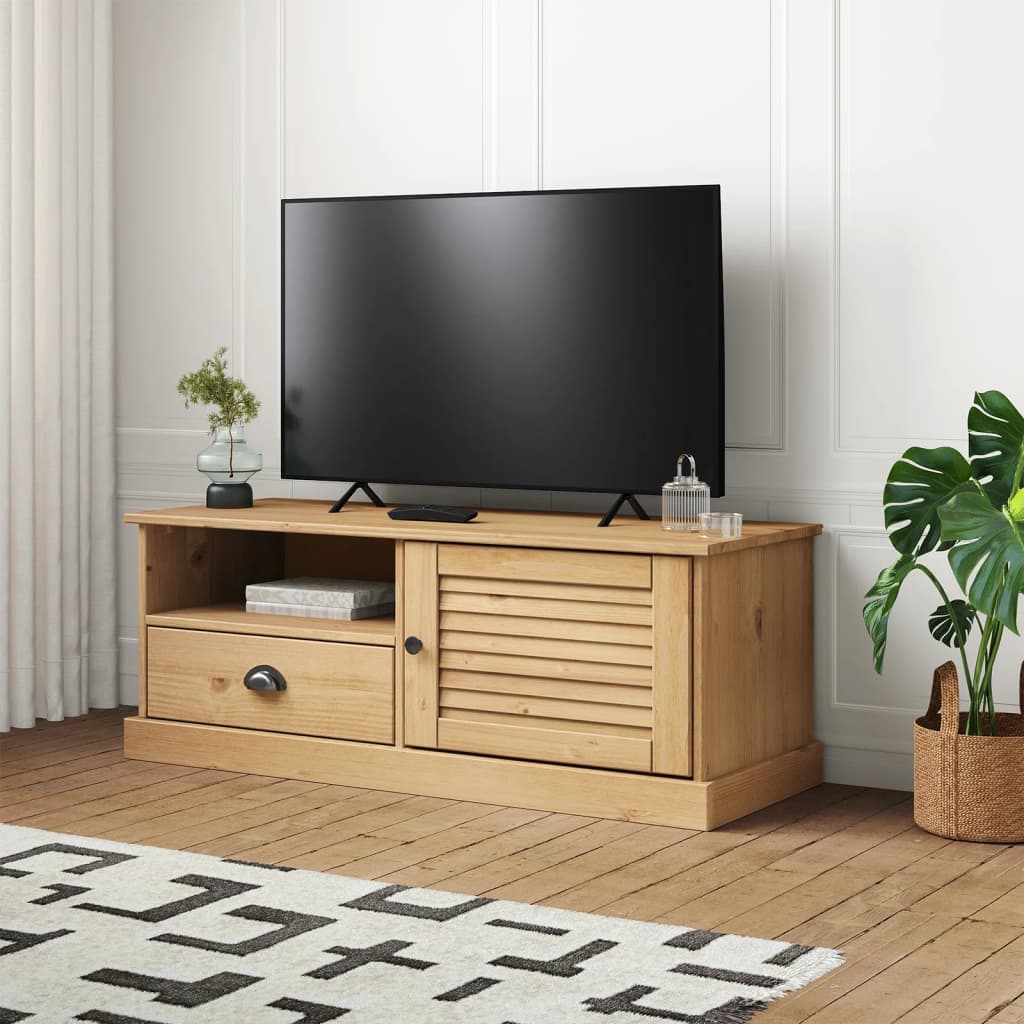 Tv-meubel VIGO 106x40x40 cm massief grenenhout is nu te koop bij PeponiXL, paradijselijk wonen!