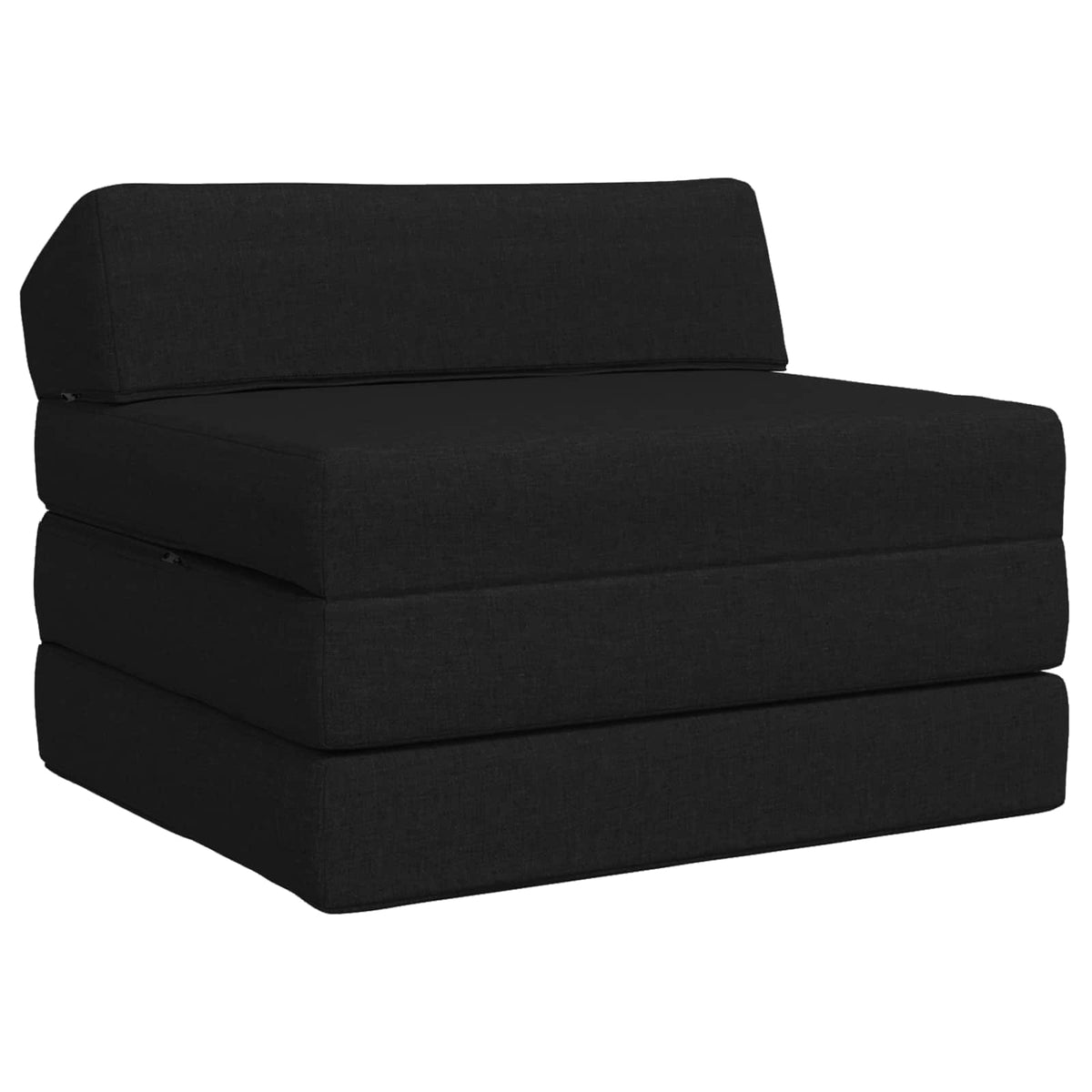 Vouwbare Bankbed Zwart 200 x 70 x 10 cm Stof is nu te koop bij PeponiXL, paradijselijk wonen!