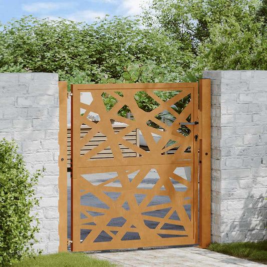 Poort met lichtontwerp 100x100 cm weervast staal is nu te koop bij PeponiXL, paradijselijk wonen!
