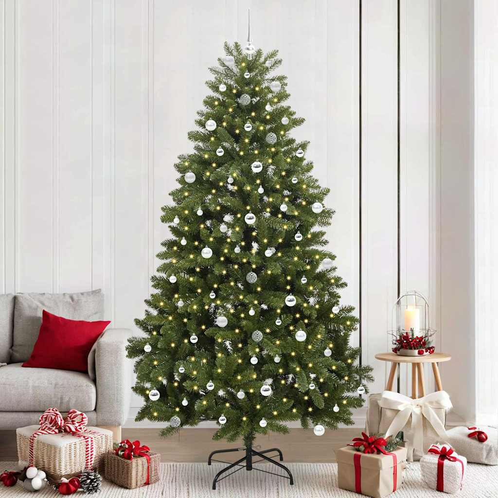 Kunstkerstboom met 300 LED Groen 240 cm PVC en Metaal is nu te koop bij PeponiXL, paradijselijk wonen!