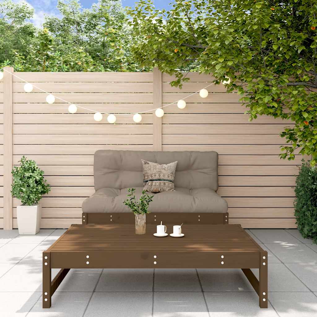 2-delige Loungeset met kussens massief hout honingbruin is nu te koop bij PeponiXL, paradijselijk wonen!
