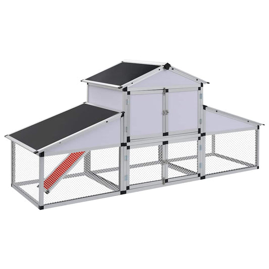 Kippenhok met ren en nestkast aluminium is nu te koop bij PeponiXL, paradijselijk wonen!