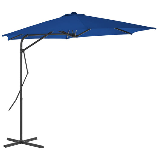 Parasol met stalen paal 300x230 cm blauw is nu te koop bij PeponiXL, paradijselijk wonen!