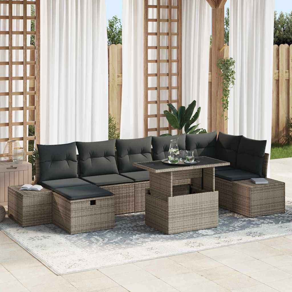 Tuin Sofa Set 8 st poly rattan is nu te koop bij PeponiXL, paradijselijk wonen!