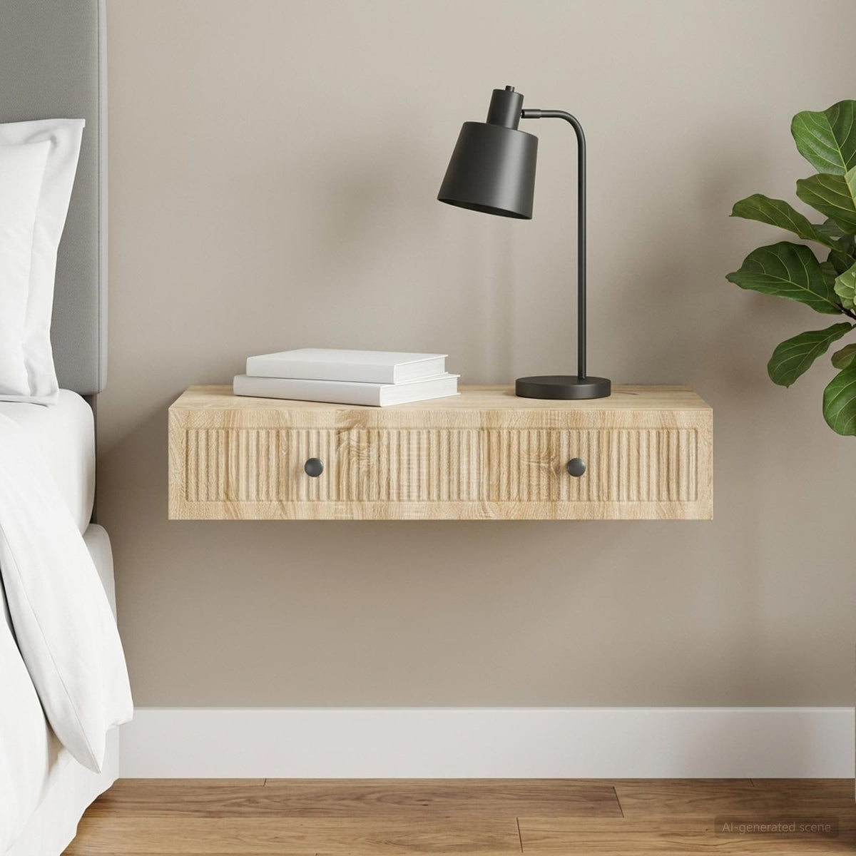 Wandmontage Zijtafel Sonoma Eiken 87,5 x 34,5 x 17 cm is nu te koop bij PeponiXL, paradijselijk wonen!