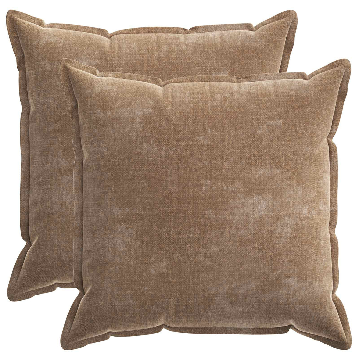Kussensloop 2 st HOUTEN Bruin 70 x 70 cm Chenille Stof is nu te koop bij PeponiXL, paradijselijk wonen!