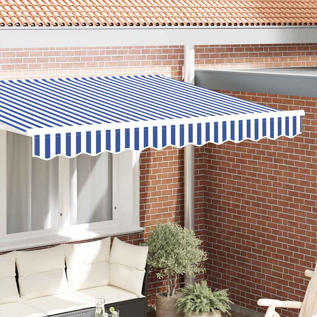 Markies Valance Blauw en Wit 230 x 20 cm Canvas is nu te koop bij PeponiXL, paradijselijk wonen!