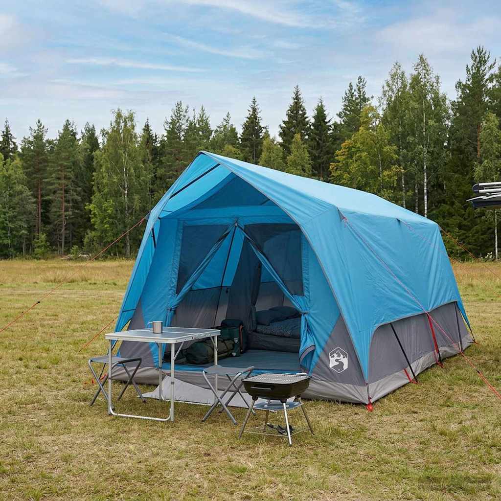 Tunneltent met dak Blauw 10-persoons Polyester en staal is nu te koop bij PeponiXL, paradijselijk wonen!