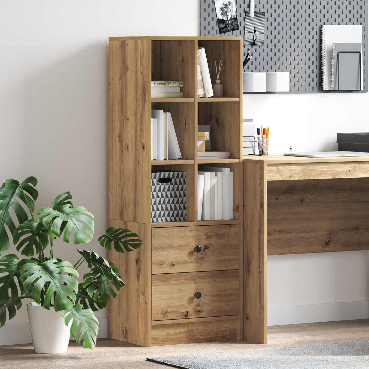 Hoge kast Artisan Eiken 45,5 x 34 x 127 cm is nu te koop bij PeponiXL, paradijselijk wonen!