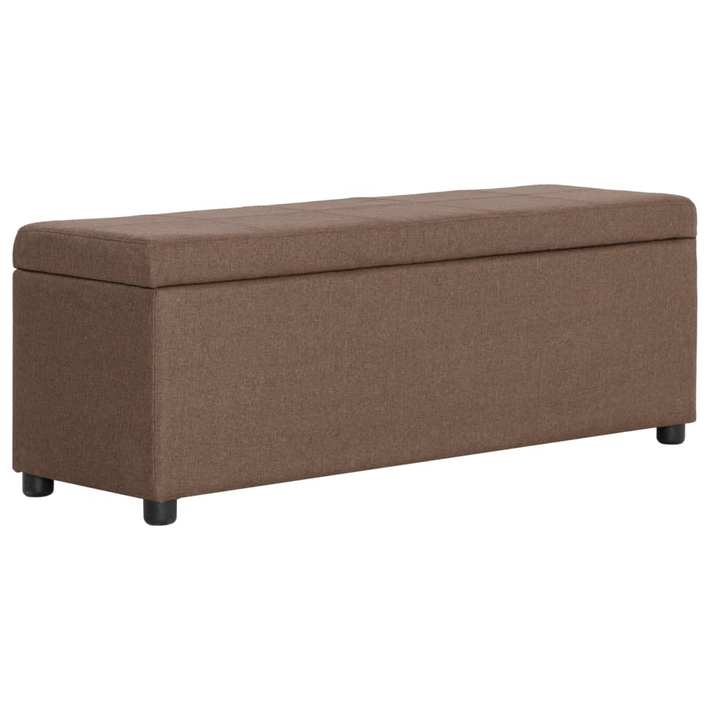 Bankje met opbergvak 116 cm polyester bruin is nu te koop bij PeponiXL, paradijselijk wonen!