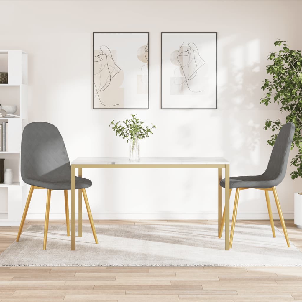 Eetkamerstoelen 2 st fluweel lichtgrijs is nu te koop bij PeponiXL, paradijselijk wonen!