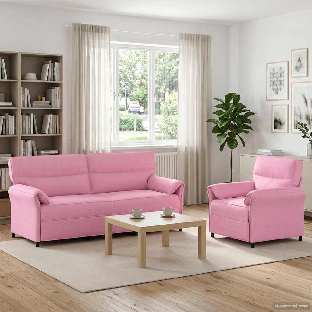 Bankstel 2 st Roze Stof is nu te koop bij PeponiXL, paradijselijk wonen!