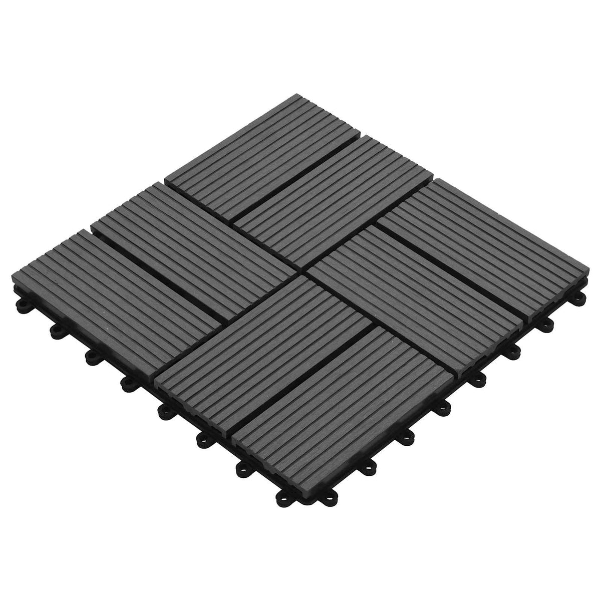 Terras Tegel 11 pcs Grijs 30 x 30 cm WPC is nu te koop bij PeponiXL, paradijselijk wonen!