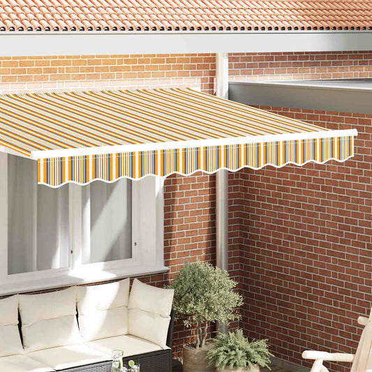 Vervangende markies volant Geel en Grijs 230 x 20 cm Polyester is nu te koop bij PeponiXL, paradijselijk wonen!