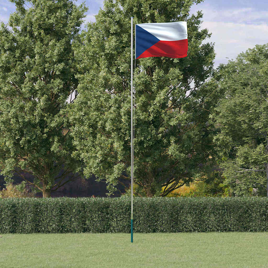 Vlag met vlaggenmast Tsjechië 6,08 m aluminium is nu te koop bij PeponiXL, paradijselijk wonen!