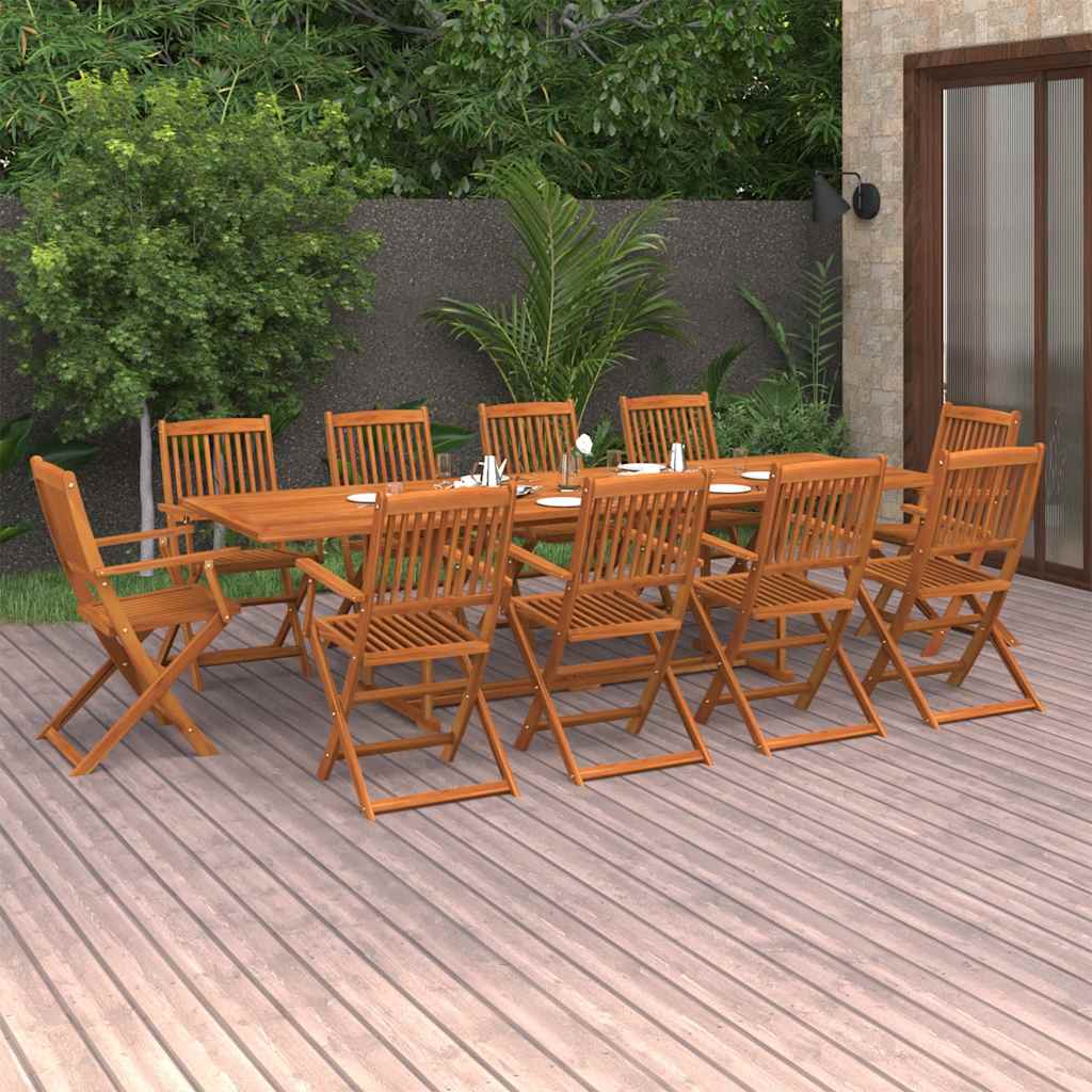 11-delige Tuinset 280x90x75 cm massief acaciahout is nu te koop bij PeponiXL, paradijselijk wonen!
