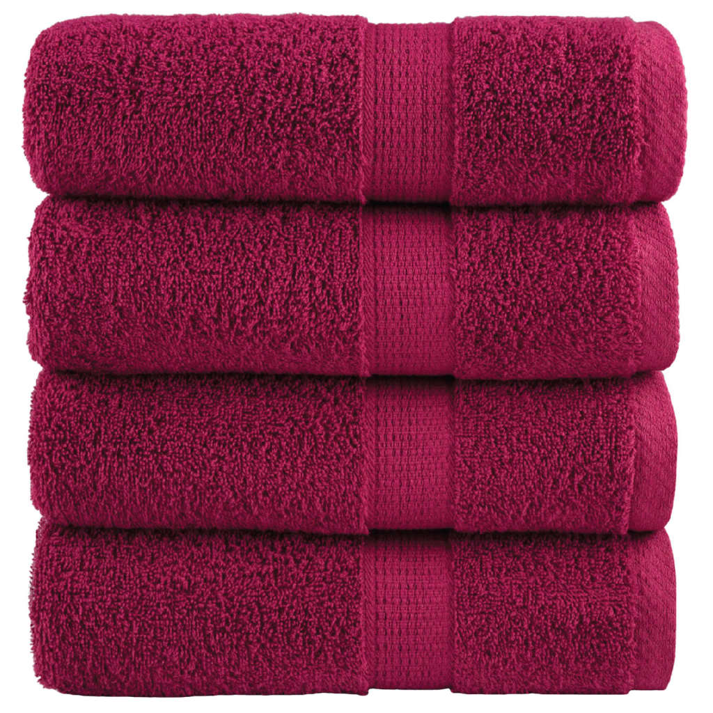 Premium washandjes SOLUND 4 stuks Bordeaux 30x30 cm 600 g/m² is nu te koop bij PeponiXL, paradijselijk wonen!