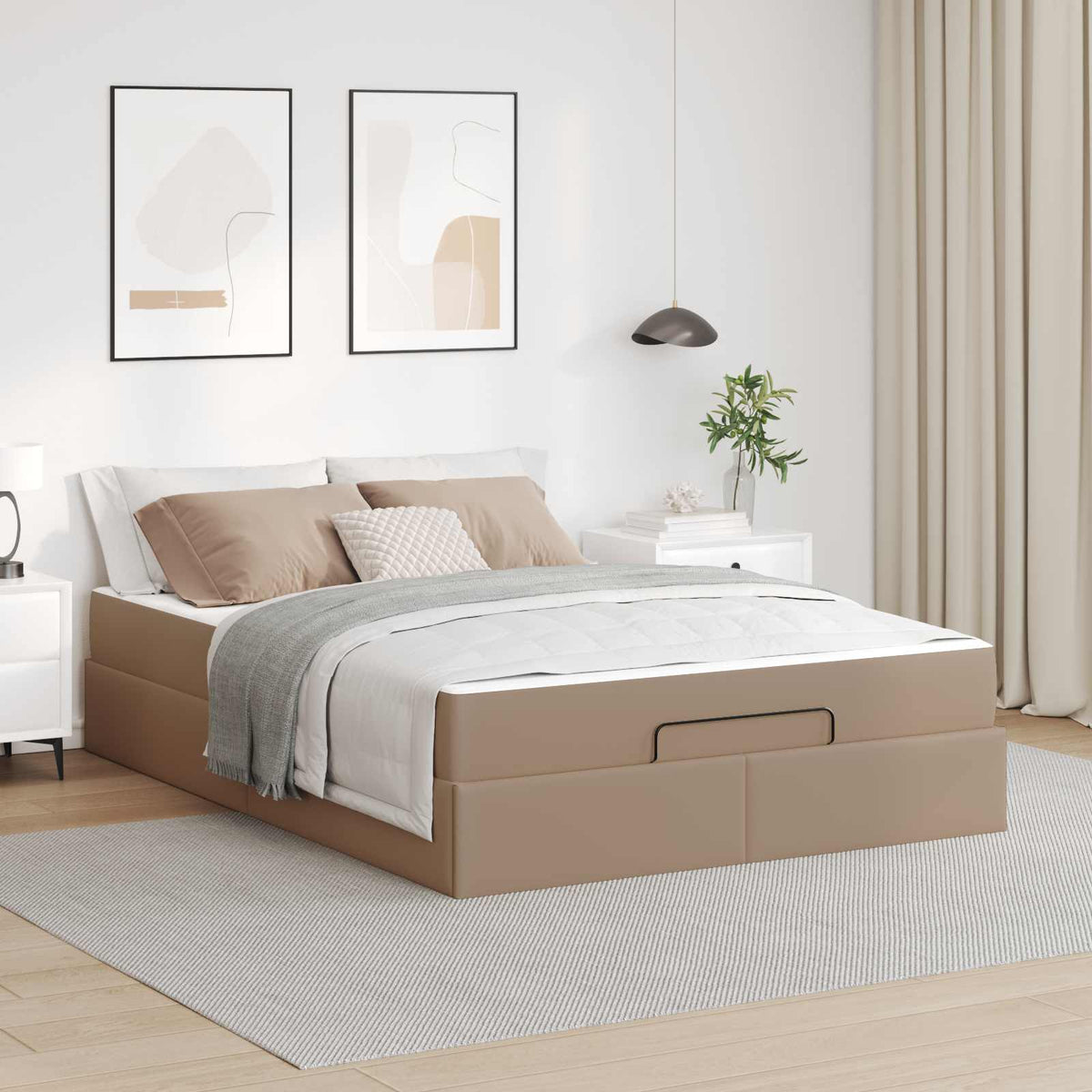 Bedframe met matras Anders 2 pcs Tan PVC is nu te koop bij PeponiXL, paradijselijk wonen!