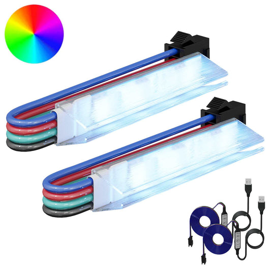 LED-strip 2 pcs Zwart en Wit 1745 mm Koper en kunststof is nu te koop bij PeponiXL, paradijselijk wonen!