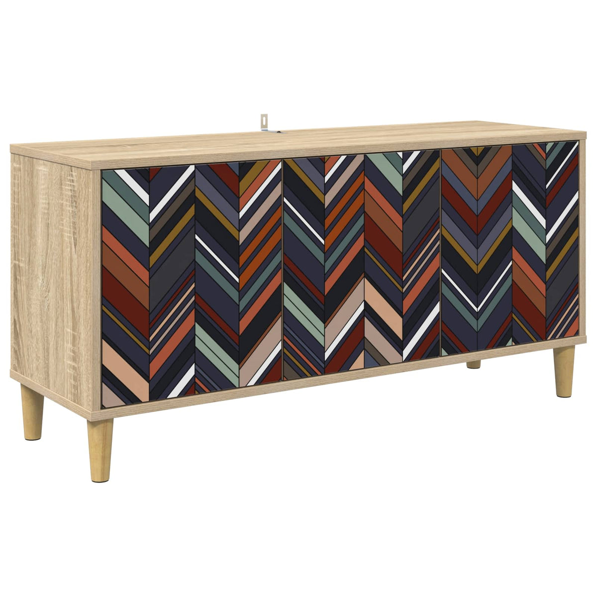 Tv-meubel OMMEN 102 x 33 x 50 cm Sonoma Bewerkt hout is nu te koop bij PeponiXL, paradijselijk wonen!