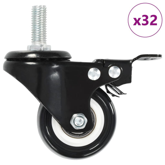 Zwenkwielen 32 st met remmen 50 mm is nu te koop bij PeponiXL, paradijselijk wonen!