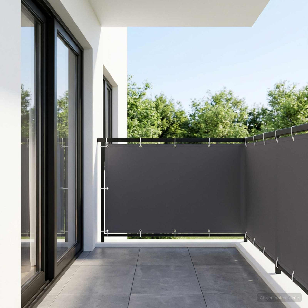 Balkon Privacy Scherm 1,2 x 15 m Stof met PU-coating is nu te koop bij PeponiXL, paradijselijk wonen!