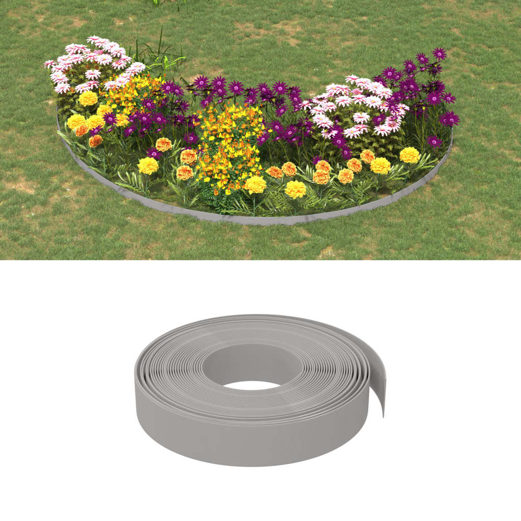 Tuinrand 10 m 10 cm polyetheen grijs is nu te koop bij PeponiXL, paradijselijk wonen!