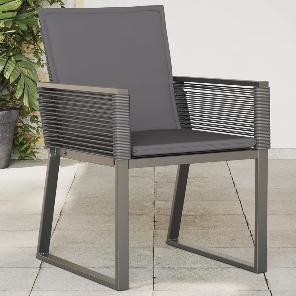 Tuinstoelen 2 st met kussens poly rattan zwart is nu te koop bij PeponiXL, paradijselijk wonen!