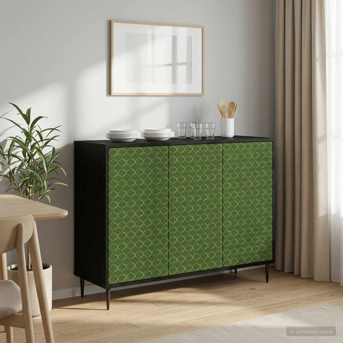 Dressoir GELEEN Zwart eiken 102 x 33 x 76 cm Bewerkt hout is nu te koop bij PeponiXL, paradijselijk wonen!