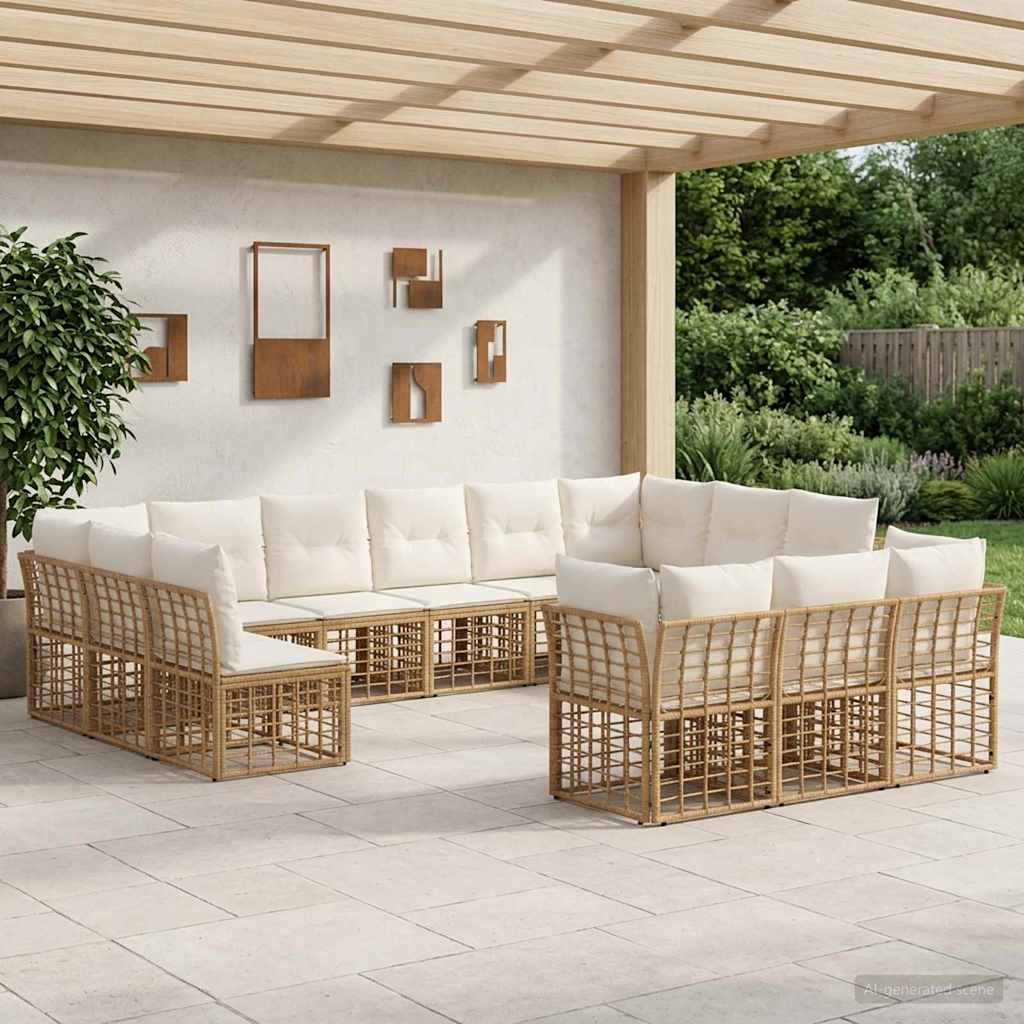 Buiten bankenset Natuurlijk en Crème Wit Polyester is nu te koop bij PeponiXL, paradijselijk wonen!