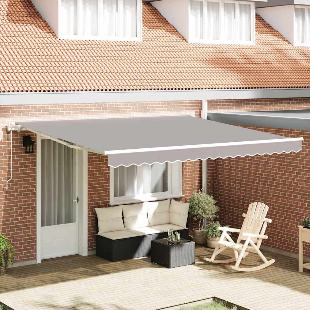 Elektrisch Uittrekbaar Zonnescherm Lichtgrijs 400 × 350 cm is nu te koop bij PeponiXL, paradijselijk wonen!