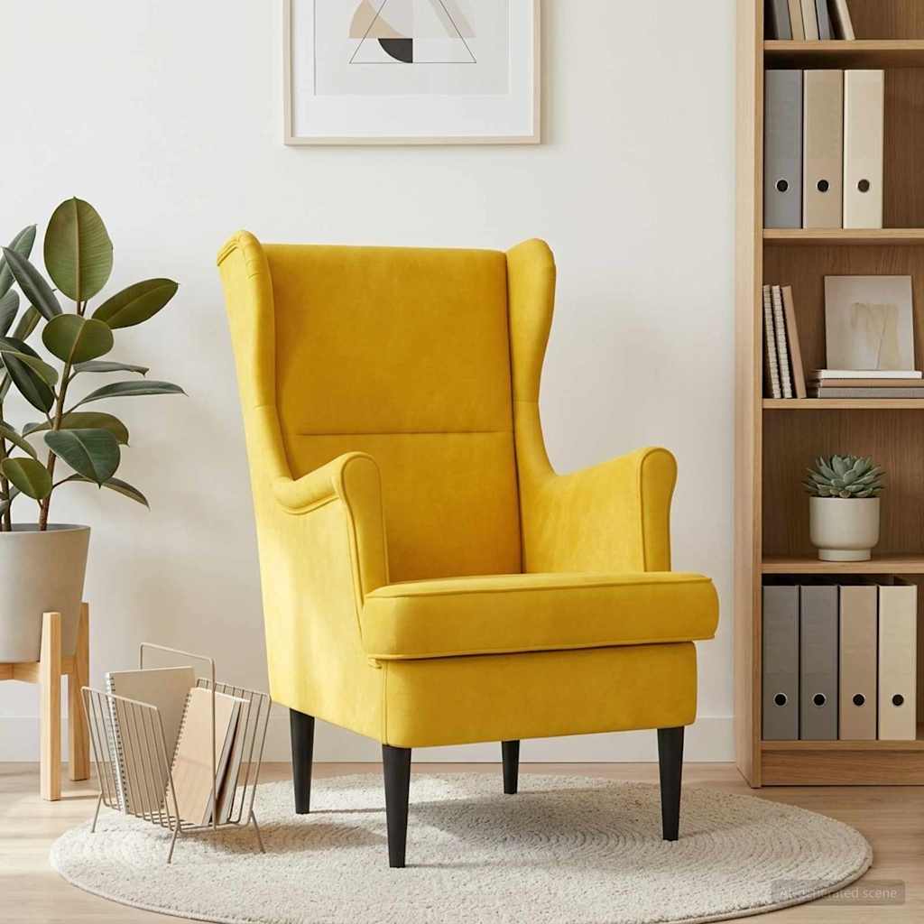 Fauteuil Geel Fluweel is nu te koop bij PeponiXL, paradijselijk wonen!