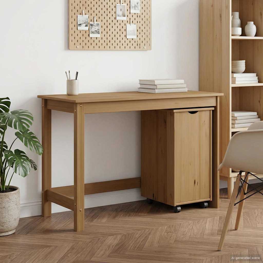 Bureau Kas Set 2 st HoningBruin Massief grenenhout is nu te koop bij PeponiXL, paradijselijk wonen!