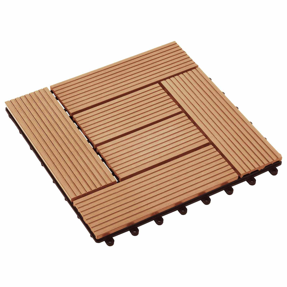 Terras Tegel 11 pcs Teakhout 30 x 30 cm WPC is nu te koop bij PeponiXL, paradijselijk wonen!