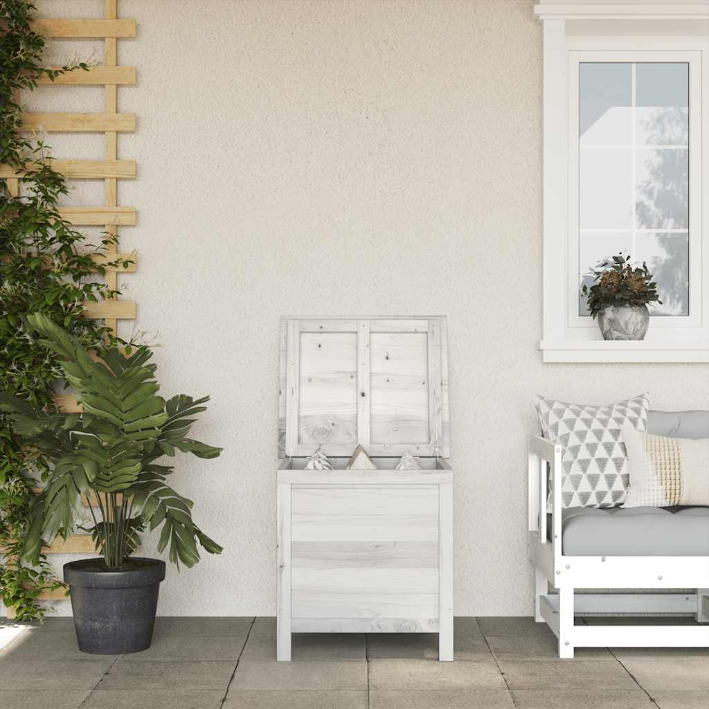Tuinbox 50x49x56,5 cm massief vurenhout wit is nu te koop bij PeponiXL, paradijselijk wonen!