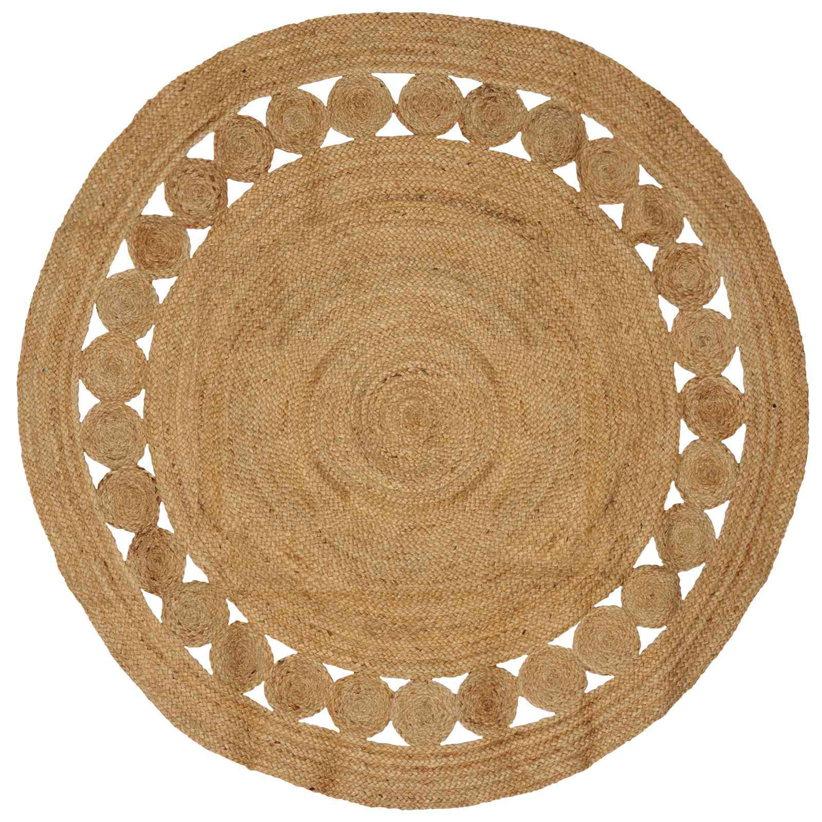 Tapijt Naturel Ø 180 cm Jute is nu te koop bij PeponiXL, paradijselijk wonen!
