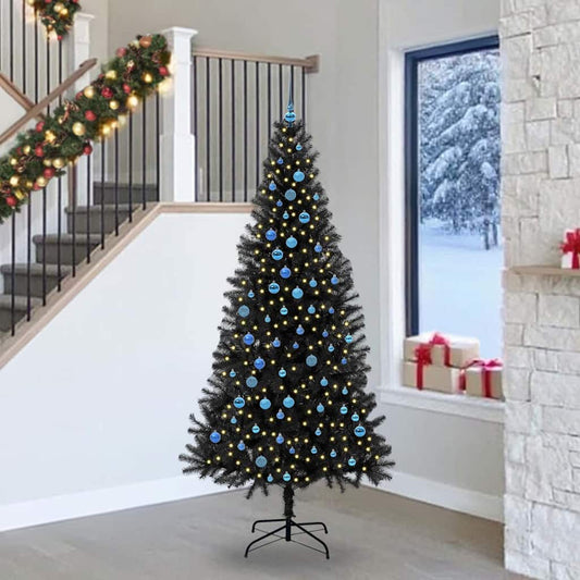 Kerstboom met 300 LED met standaard Zwart 240 cm PVC is nu te koop bij PeponiXL, paradijselijk wonen!