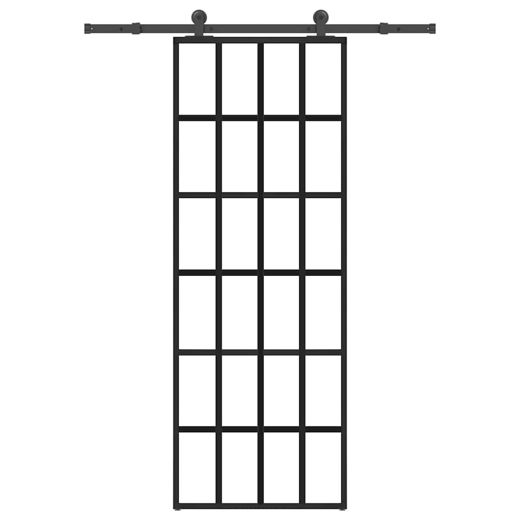 Schuifdeur met beslag 76x205 cm ESG-glas en aluminium is nu te koop bij PeponiXL, paradijselijk wonen!