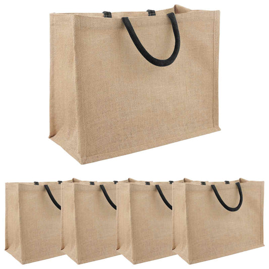 Jute handtassen 5 Naturel en Zwart 42 x 33 x 19 cm is nu te koop bij PeponiXL, paradijselijk wonen!