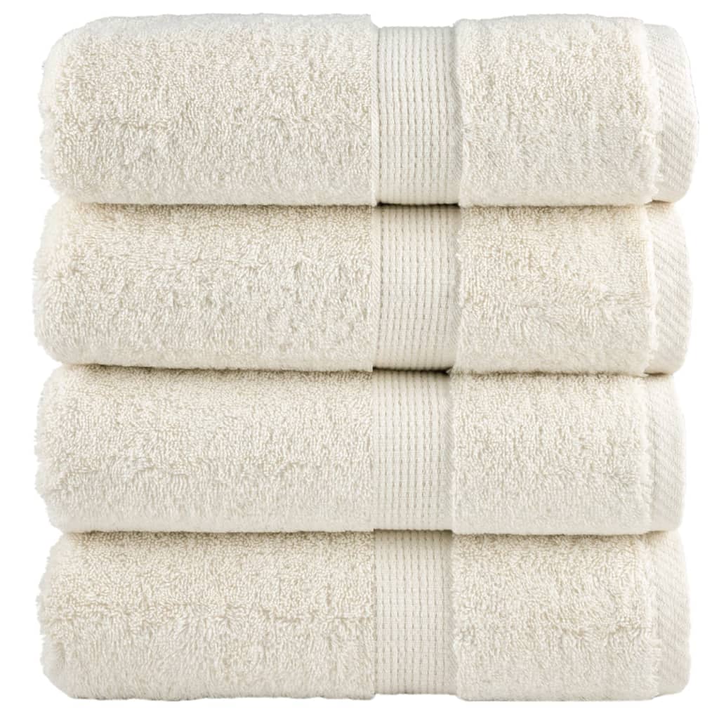 Premium washandjes SOLUND 4 stuks crème 30x30 cm 600 g/m2 is nu te koop bij PeponiXL, paradijselijk wonen!