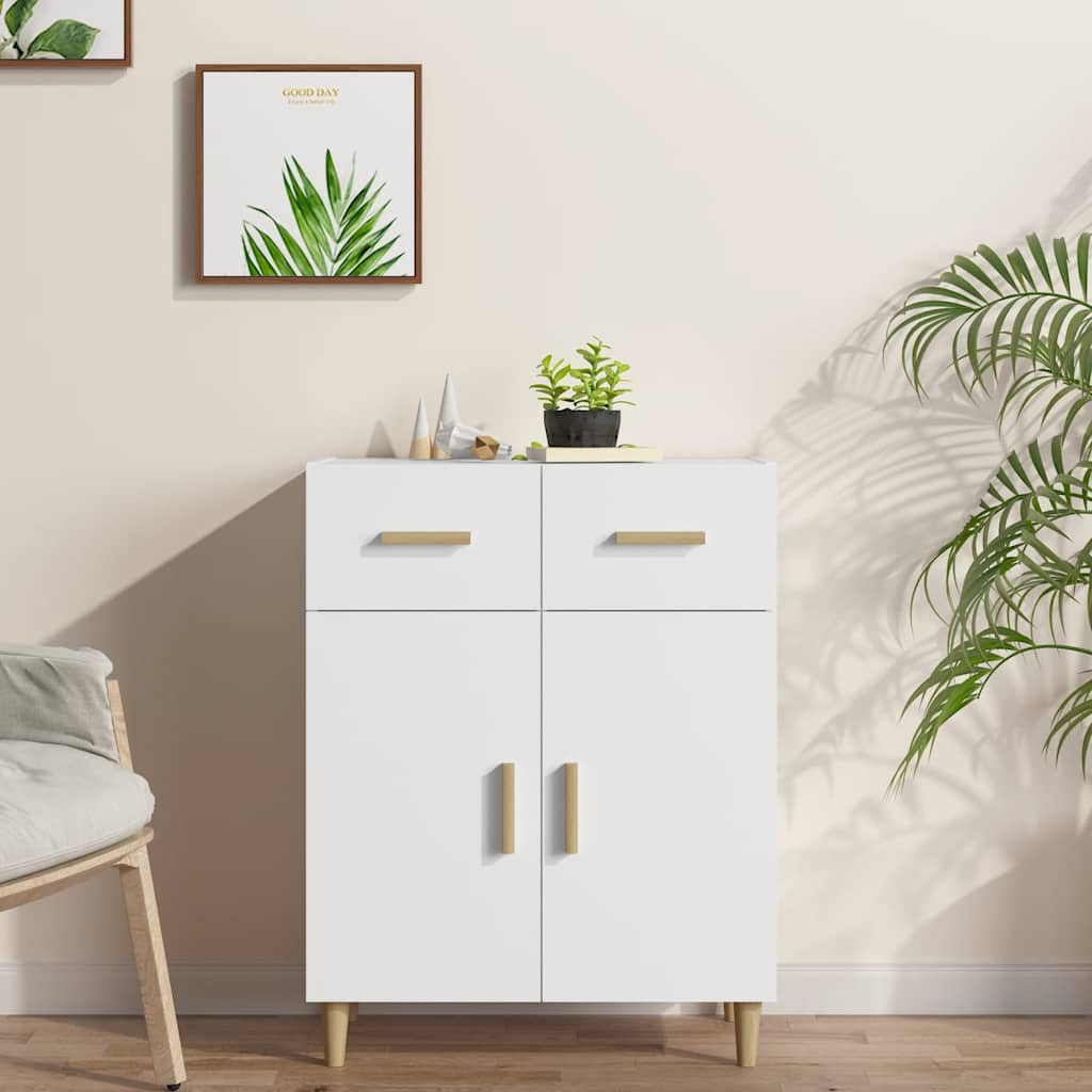 Dressoir 69,5x34x89 cm bewerkt hout wit is nu te koop bij PeponiXL, paradijselijk wonen!